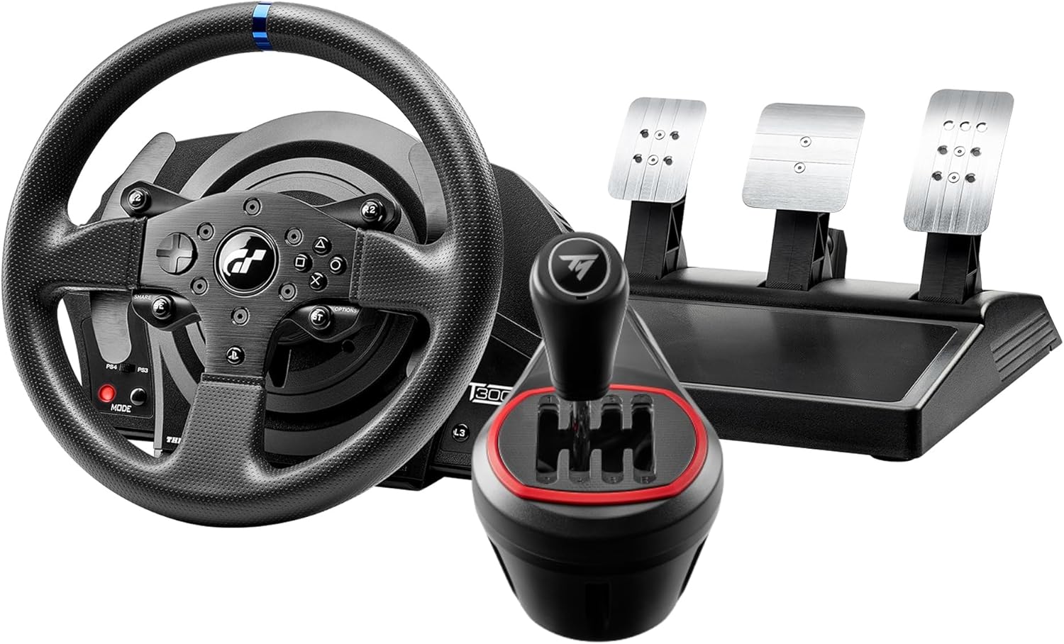 Volant Thrustmaster T300RS GT Edition avec pédalier T3PA trois pédales